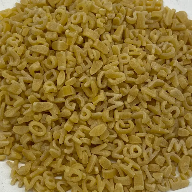 A close up shot of Alphabet on a white kitchen counter