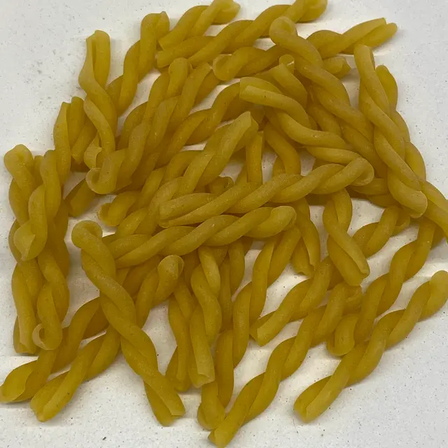 Gemelli on a white kitchen counter