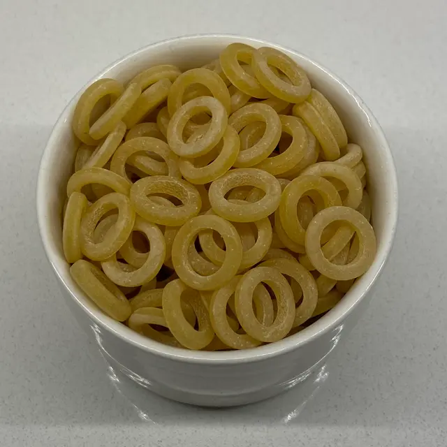 A close up shot of Anelli in a small white bowl
