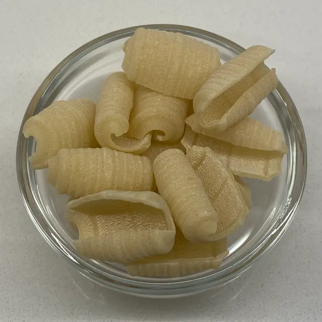 A close up shot of Barilotti in a small round white glass bowl