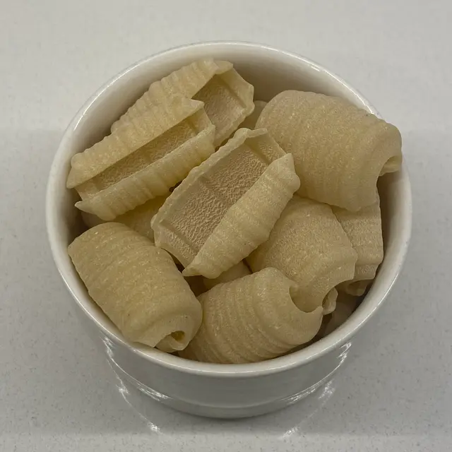 A close up shot of Barilotti in a small white bowl